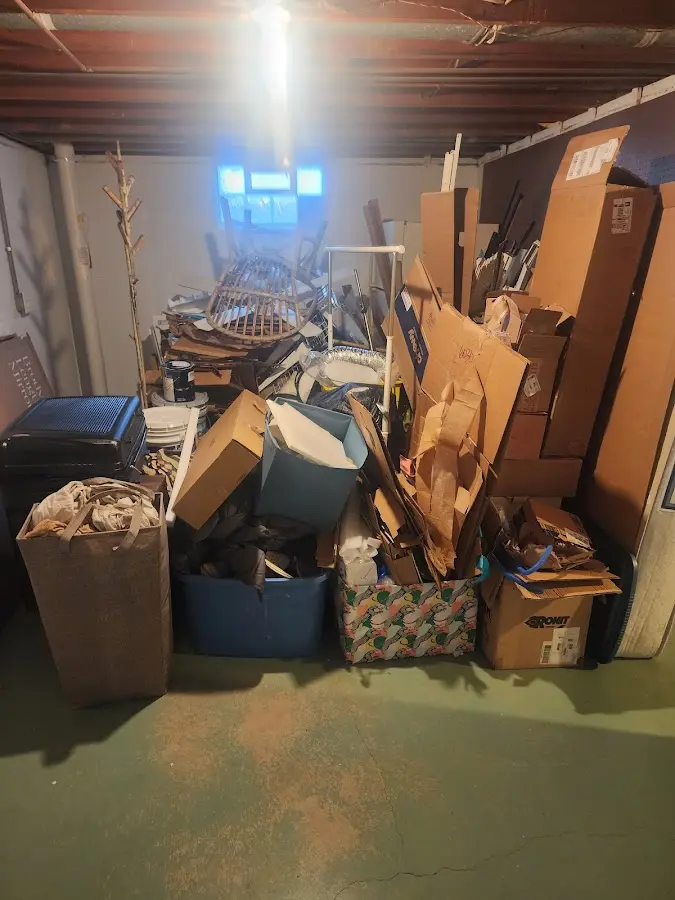 Roll-off dumpster container at job site for 20 Yard Dumpster Rental in Erlanger